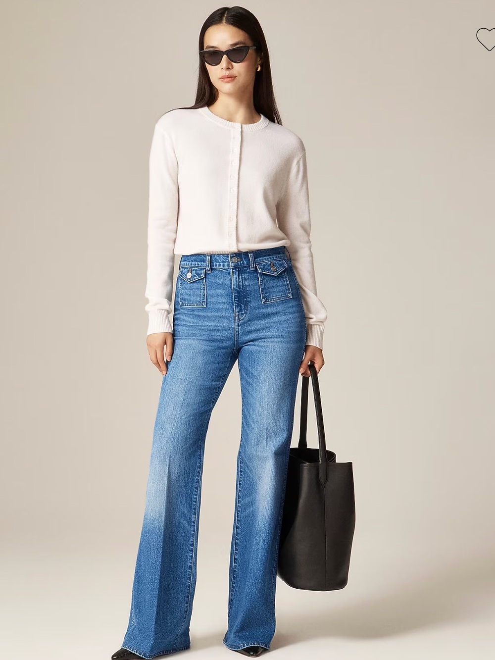 J Crew Vintage flare jean with flap pockets Bangkok wash NWT